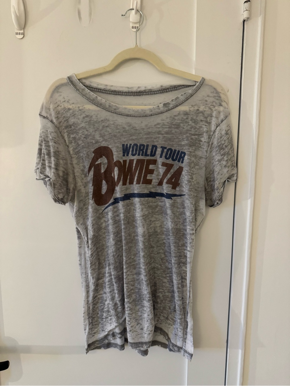 Recycled Karma Gray Bowie '74 World Tour Graphic Tee